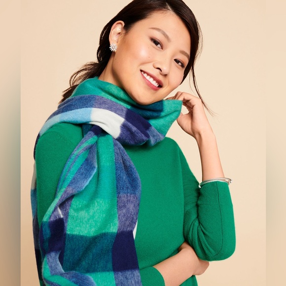 Talbots Accessories - Talbots Cashmere Cozy Paid Wrap Scarf NWT